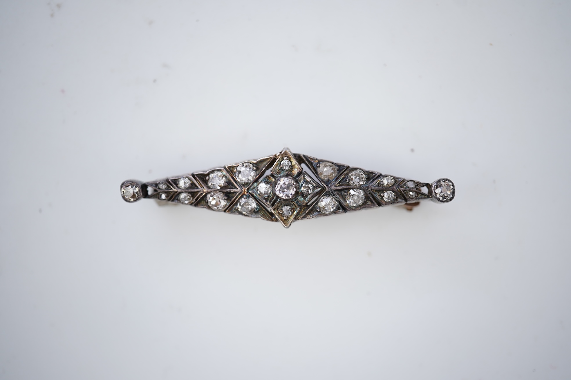 A diamond brooch, late 19th century